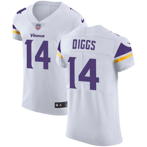 Nike Vikings #14 Stefon Diggs White Men's Stitched NFL Vapor Untouchable Elite Jersey - Click Image to Close
